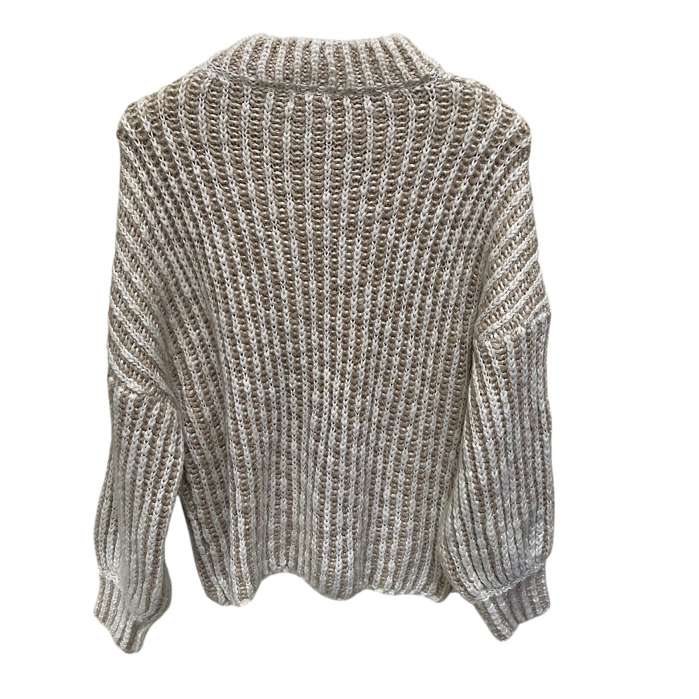 POL Atria Two-Tone Woven Wool Blend Mock Neck Sweater Size Medium - Picture 8 of 11